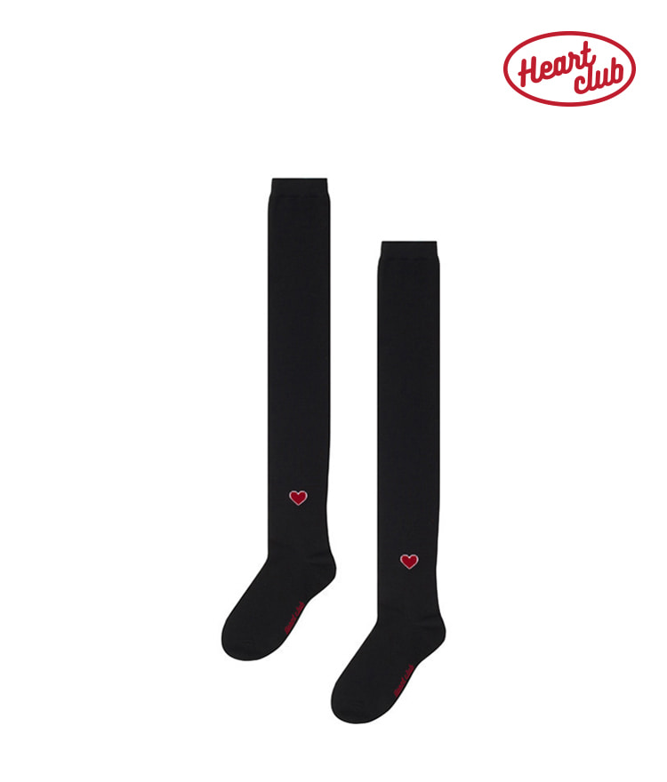 Heart knee Socks (Black)
